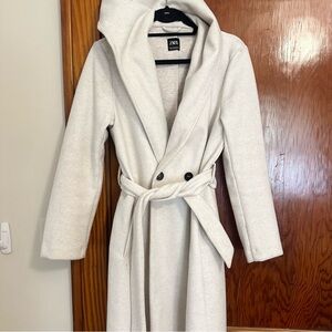 Zara Cream Wrap Coat